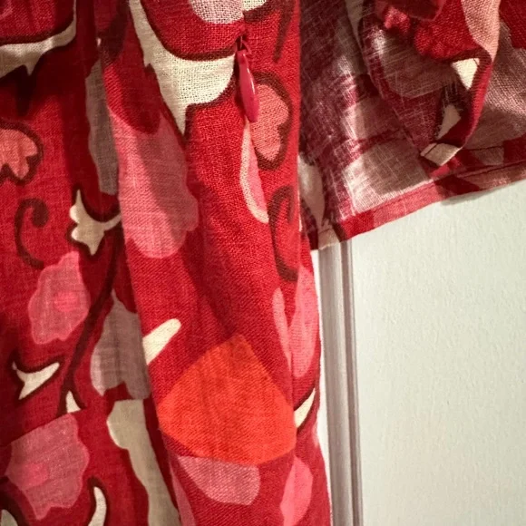 Euc Rhode x Target Zinnia Floral Tropical Prints Bell Sleeve Midi Dress - Picture 9 of 12